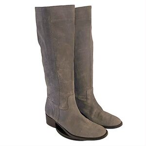 100% Suede Knee-High Riding Boots